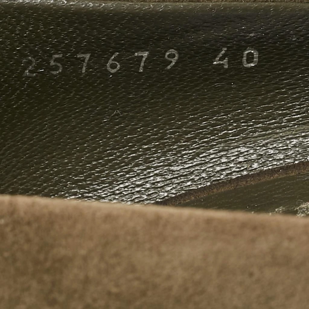 Gucci Gucci Green Suede Peep Toe Wedge Pumps Size 40 8
