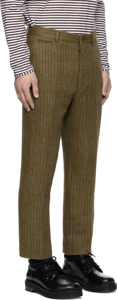 RRL Brown Slim Fit Herringbone Suit Trousers 2