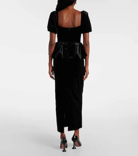 Self Portrait Peplum velvet midi dress 3