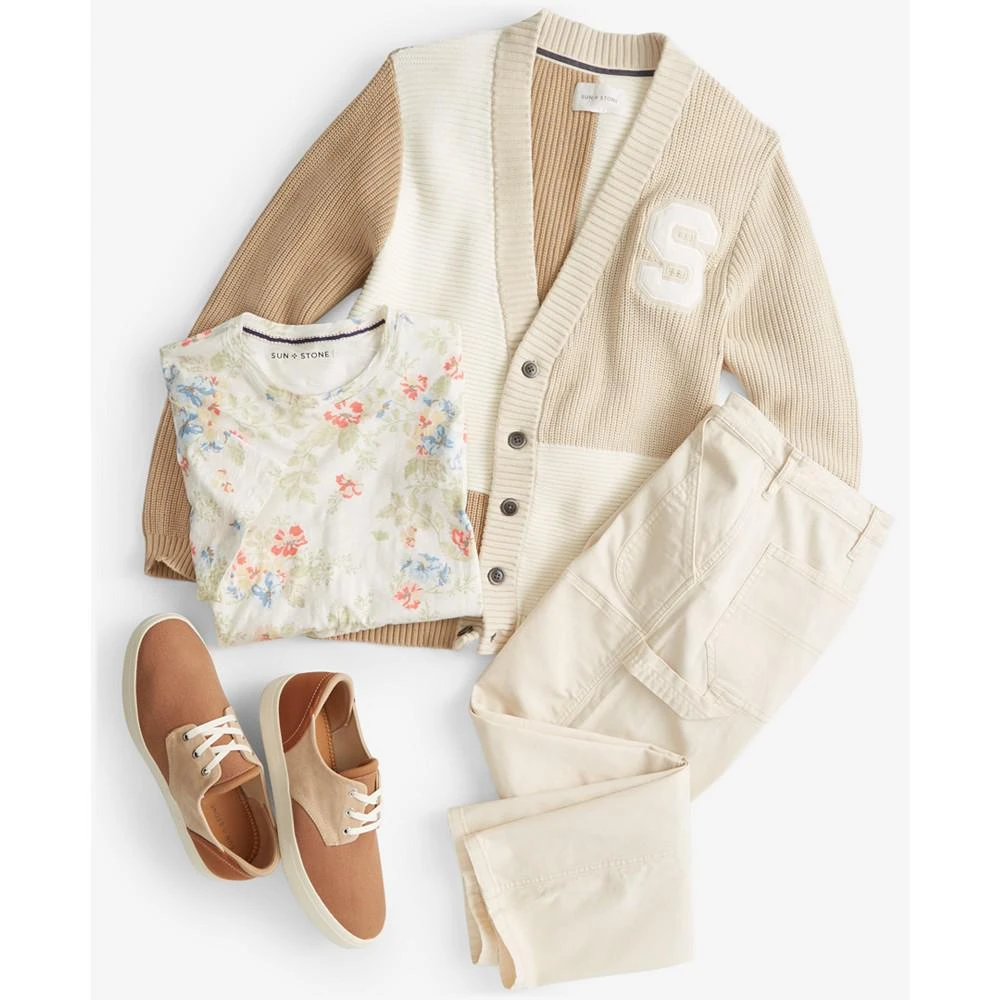 Sun + Stone Men's Regular-Fit Colorblocked Patchwork Cardigan, Created for Macy's 4