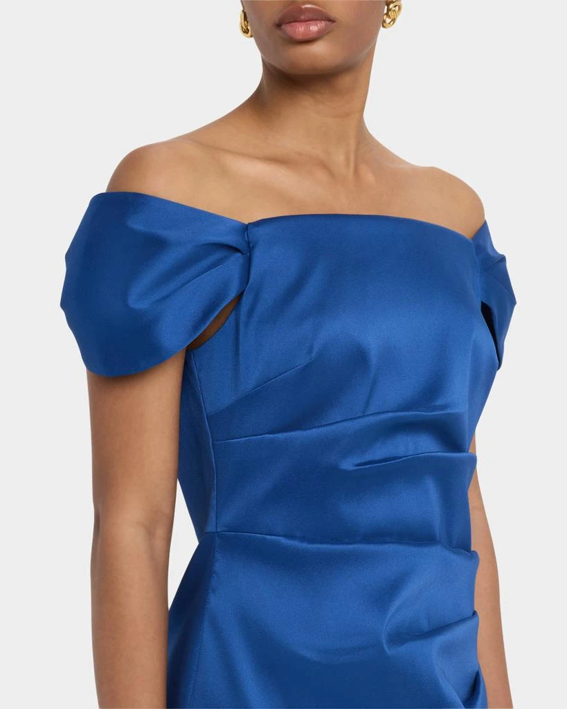 sachin and babi light blue dress Elegant Off-Shoulder Black Mini Dress with Sweetheart Neckline for Fal –  Canary Houze main image 1