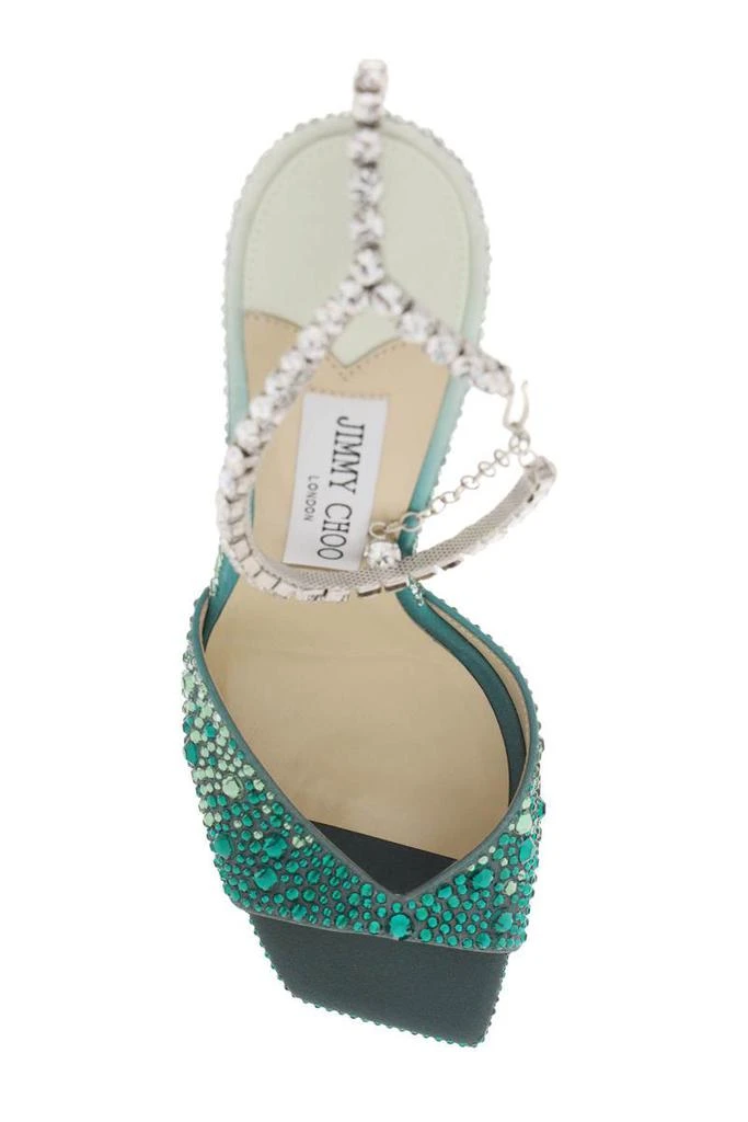 Jimmy Choo saeda 100 sandals with degradé crystals 2
