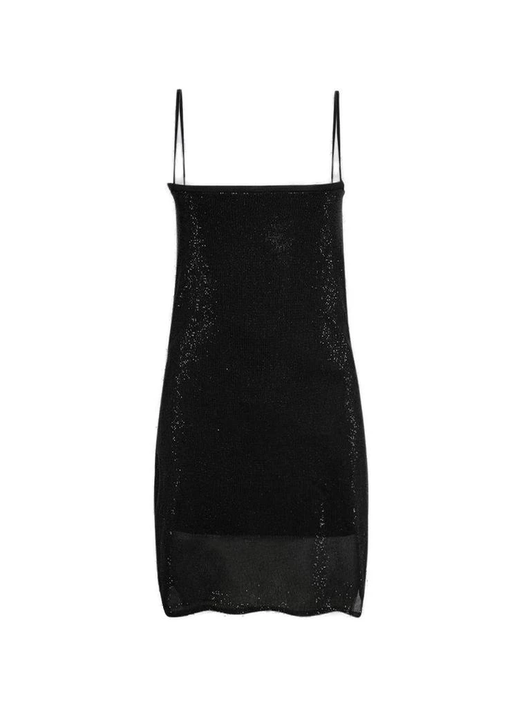 alexander wang sheer dress Black Crystal Hotfix Cami Dress in BLACK