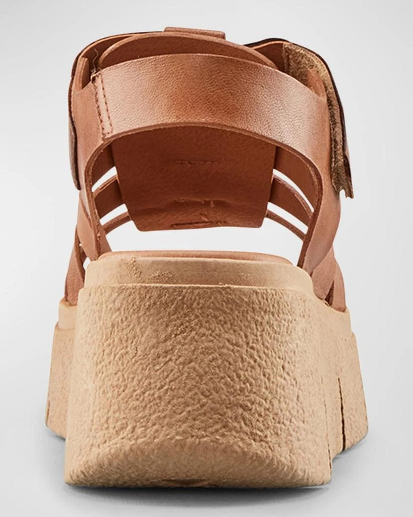 Cougar Antony Caged Leather Wedge Sandals 3