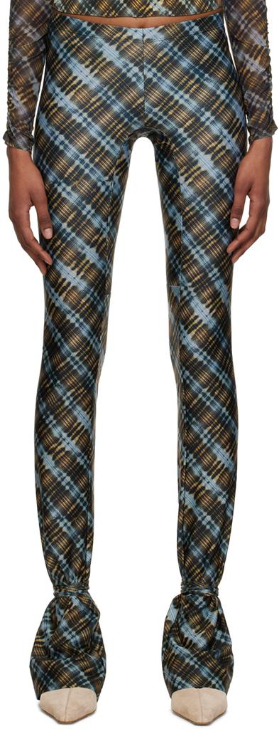 KNWLS Blue & Tan Perse Trousers