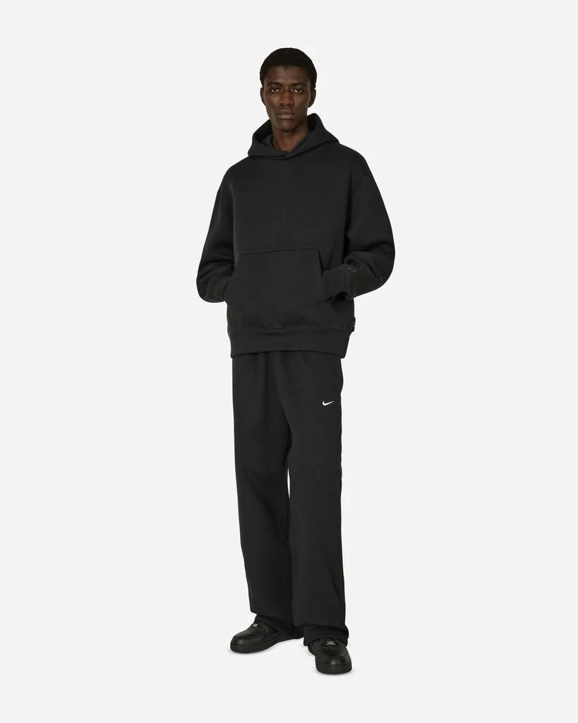 NIKE Solo Swoosh Open Hem Fleece Sweatpants Black 4