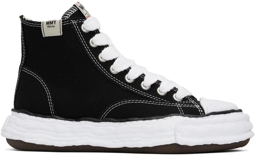 Maison MIHARA YASUHIRO Black Peterson23 OG Sole Canvas High-Top Sneakers 1