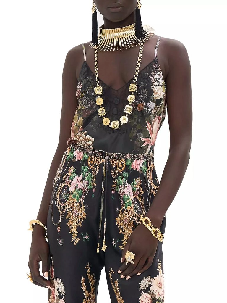 Camilla Floral Silk-lace Camisole Top 4