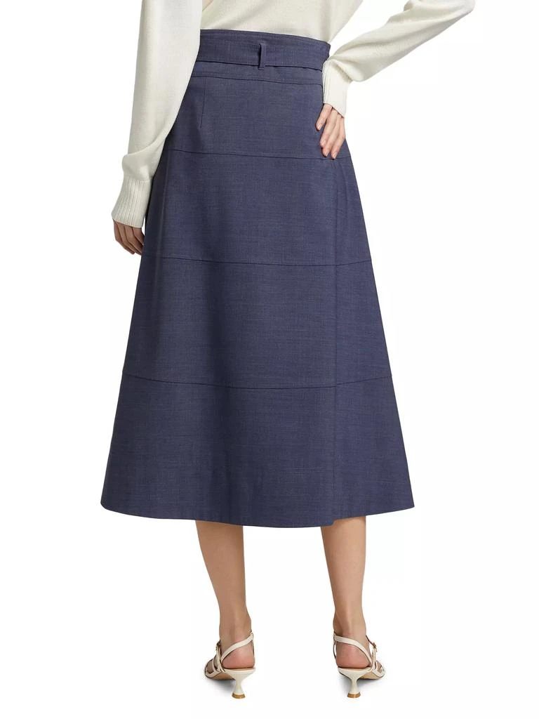 Tanya Taylor Hudson Stretch-Wool Midi-Skirt 5