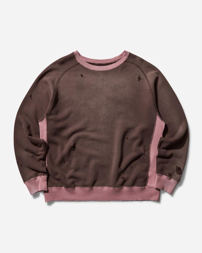 Needles Men's 2-Tone Crewneck Sweatshirt Brown - Shirts