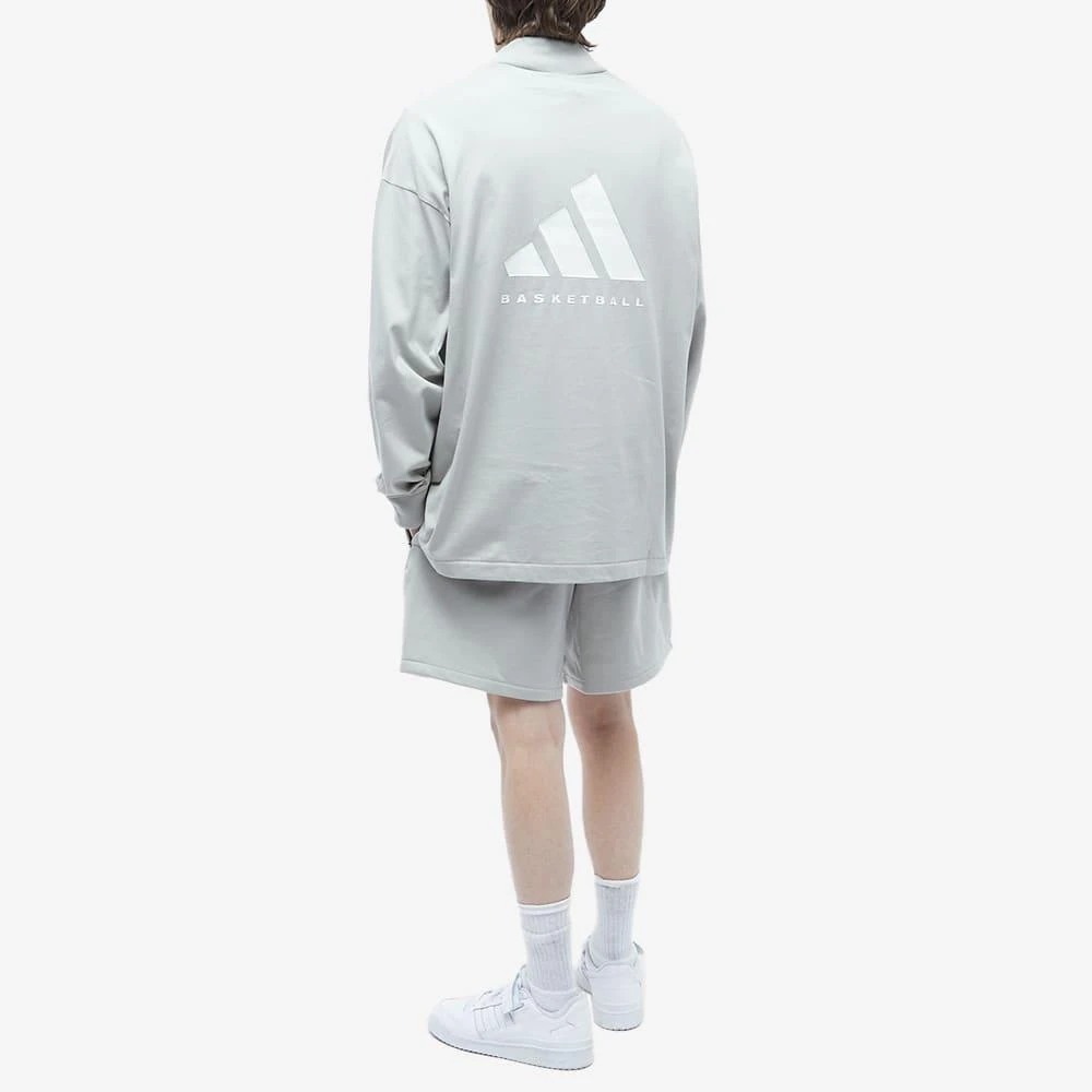 Adidas Adidas Basketball Long Sleeve Back Logo T-Shirt 4