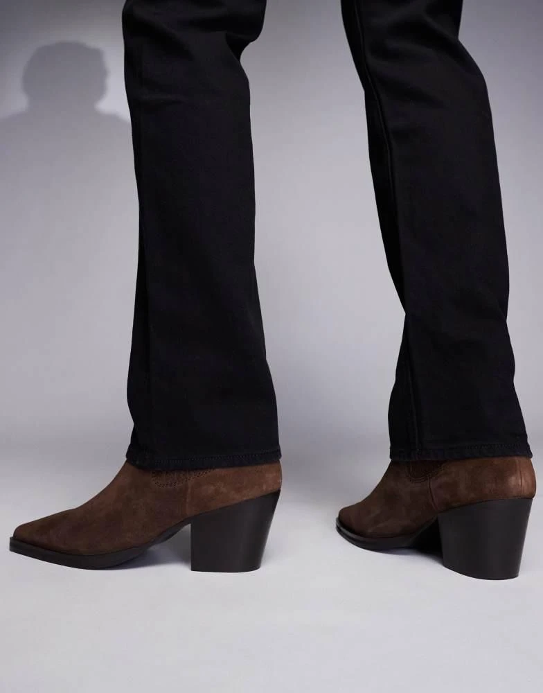ASOS ASOS DESIGN chelsea boots in brown suede with cuban heel 2