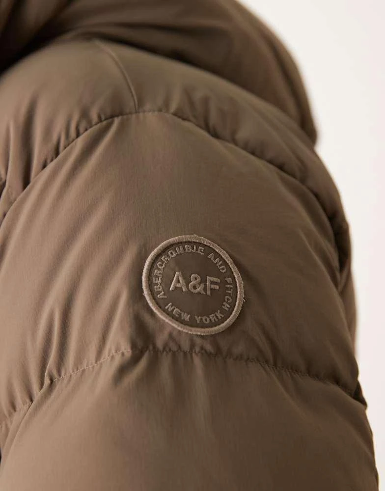 Abercrombie & Fitch Abercrombie & Fitch ultra hooded puffer jacket in beige 3