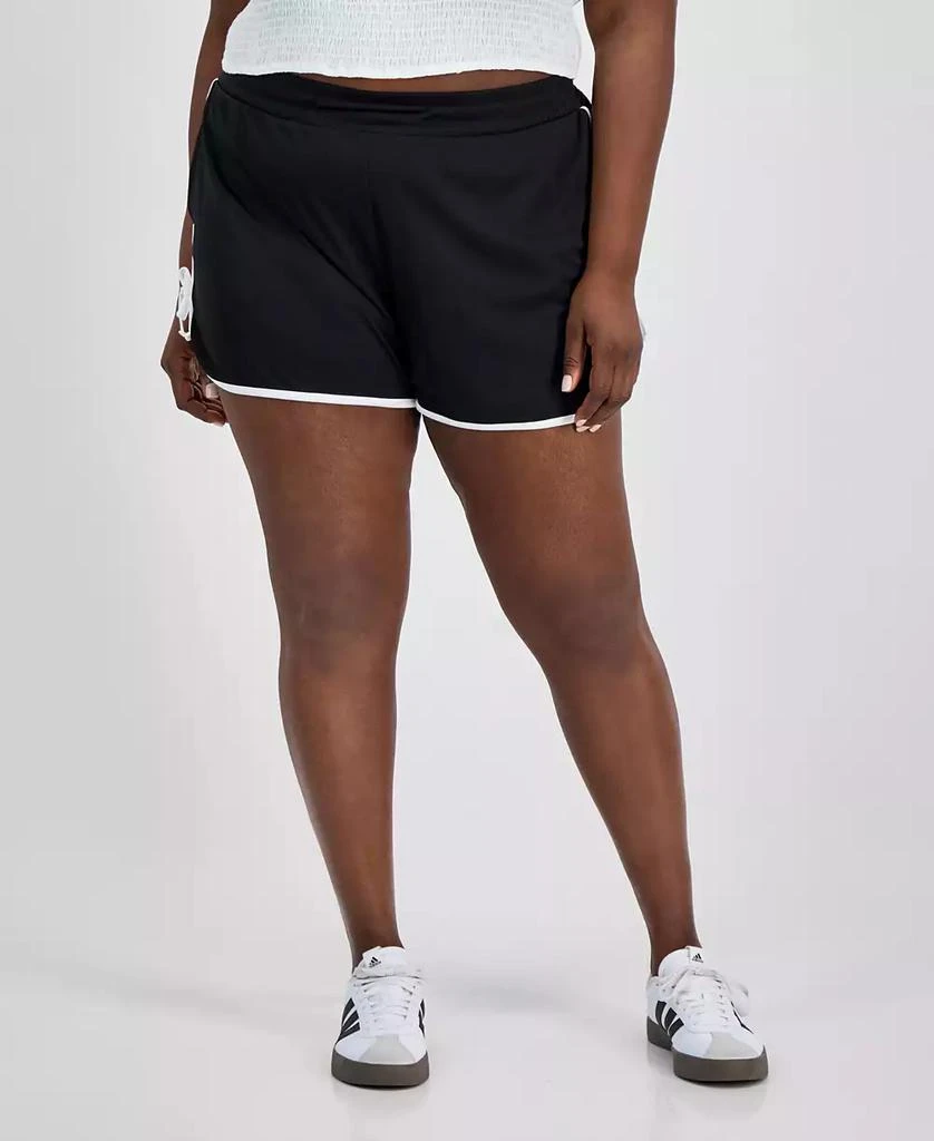 Derek Heart Trendy Plus Size Mid-Rise Dolphin Bow Shorts 3