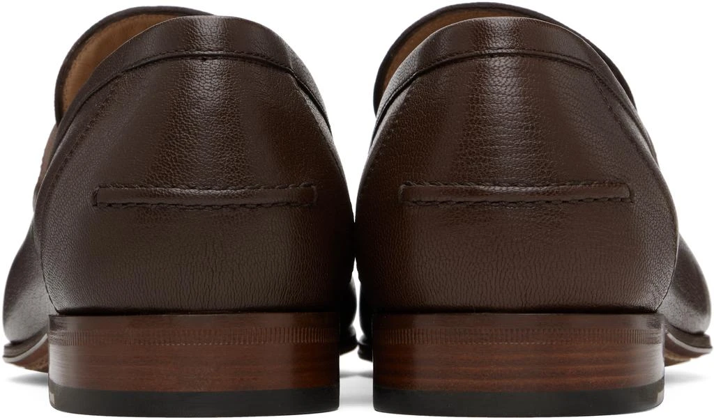 Valentino Brown VLogo Signature Kidskin Loafers 2
