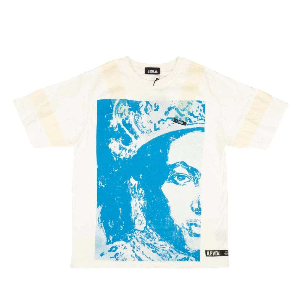 U.P.W.W. Zuek King Graphic Short Sleeve T-Shirt - White/Blue 1