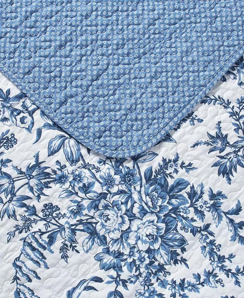Laura Ashley Bedford Cotton Reversible 3-Pc. Quilt Set, Full/Queen 8