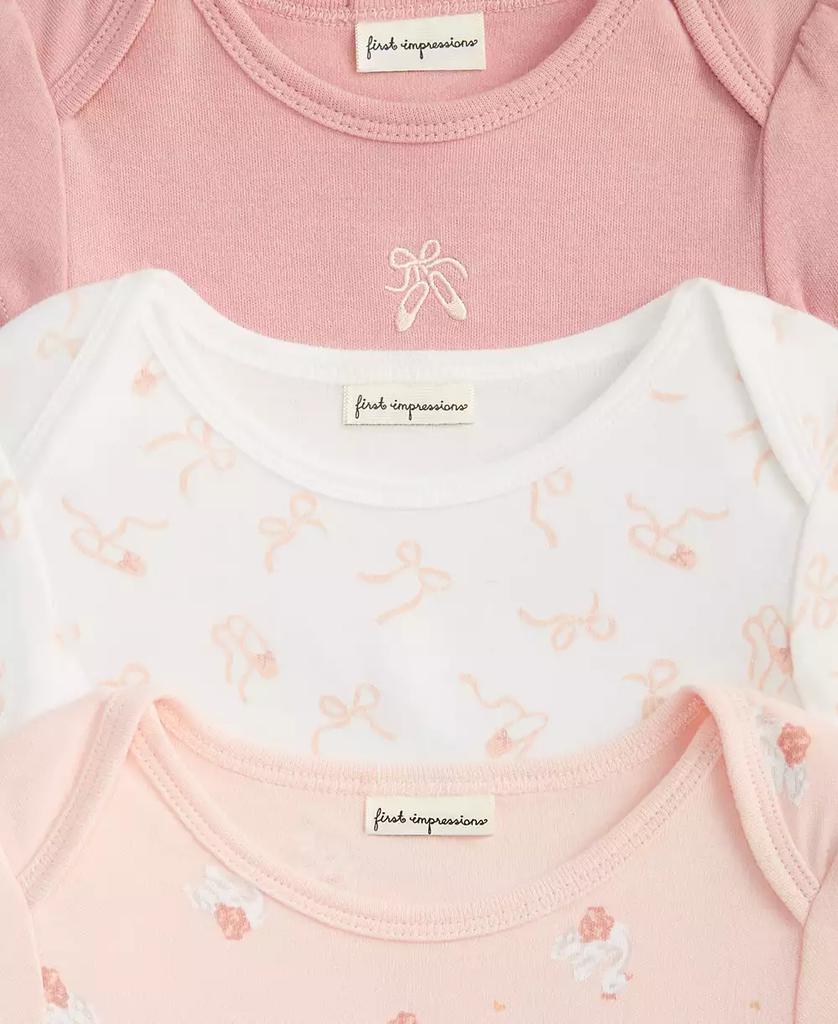 First Impressions Baby Girls Tiny Dancer Bodysuits, 3 Pack, Created for Macy's