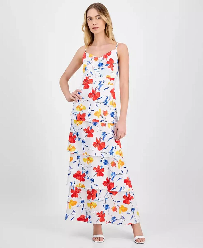 Shop Women's Floral-Print Cowlneck Tiered Satin Maxi Dress on Sale at  BeyondStyle  Get 82% Off Women's Floral-Print Cowlneck Tiered Satin Maxi  Dress with Limited-Time Flash Deals, Exclusive Discounts, and Special  Offers.