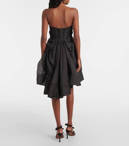 Zimmermann Illuminate draped linen and silk minidress