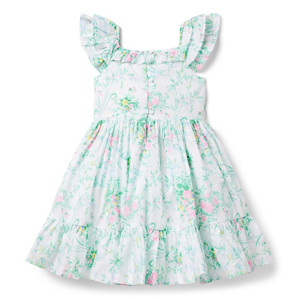 Janie and Jack White Floral Dress (Toddler/Little Kids/Big Kids)