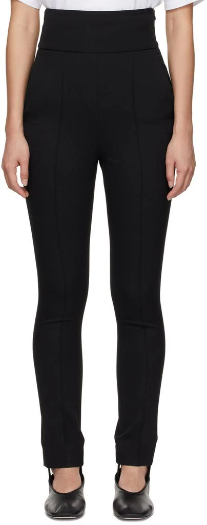 Loulou Studio Black Wool Pinzon Trousers 1