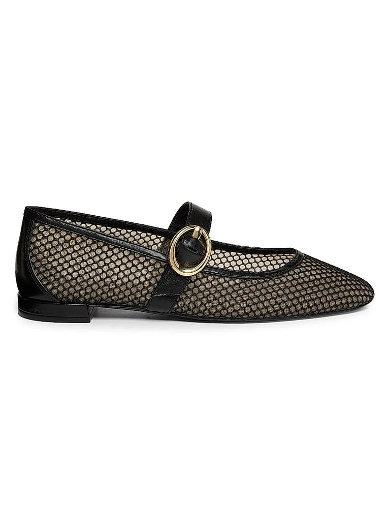 Stuart Weitzman Arabella Mesh & Leather Mary Janes 1