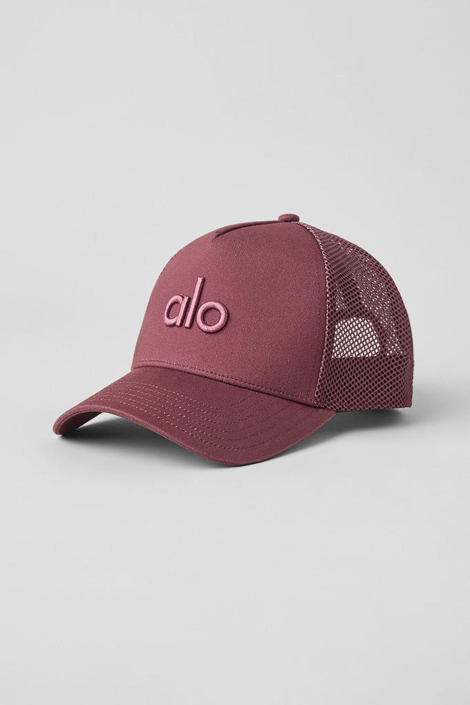 Alo District Trucker Hat - Burgundy Truffle - Hats - Free Shipping