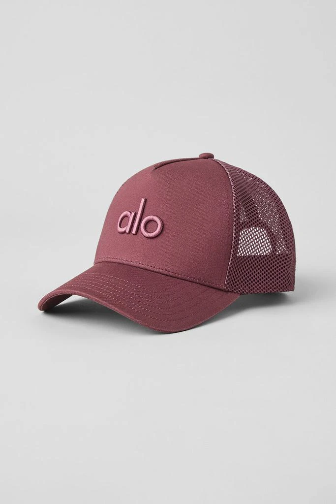 Alo District Trucker Hat - Burgundy Truffle 1