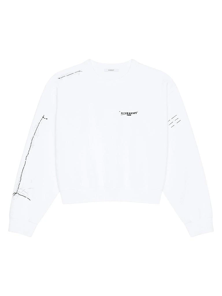 Givenchy Sweatshirt in Fleece with Trompe L
ſil Pattern 1