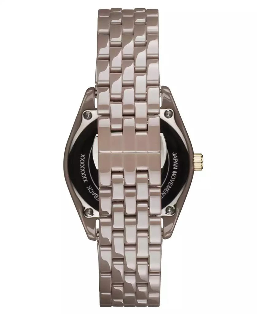 MVMT Women's Rise Boyfriend Taupe Ceramic Bracelet Watch 2