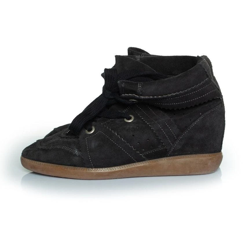 Isabel Marant bobby suede trainers in black 2