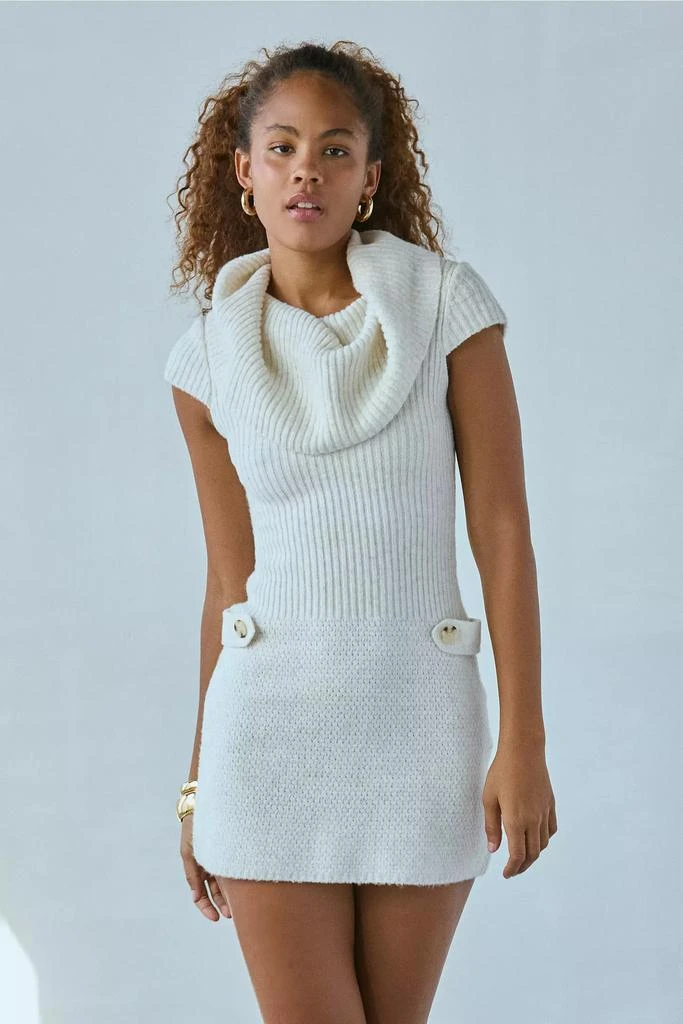 Kimchi Blue Kimchi Blue Elena Foldover Off-The-Shoulder Sweater Mini Dress 4