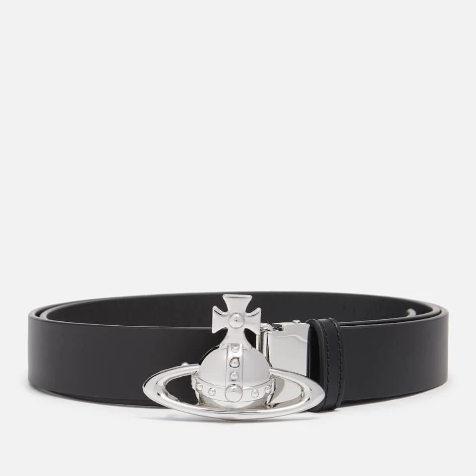 Vivienne Westwood Vivienne Westwood Orb Buckle Palladio Leather Belt 1