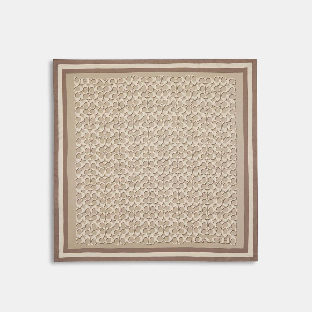 Coach Signature Print Silk Square Scarf 1