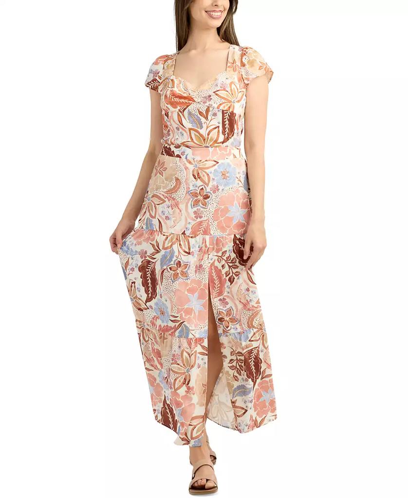 BCX Juniors' Sweetheart-Neck Cap-Sleeve Top