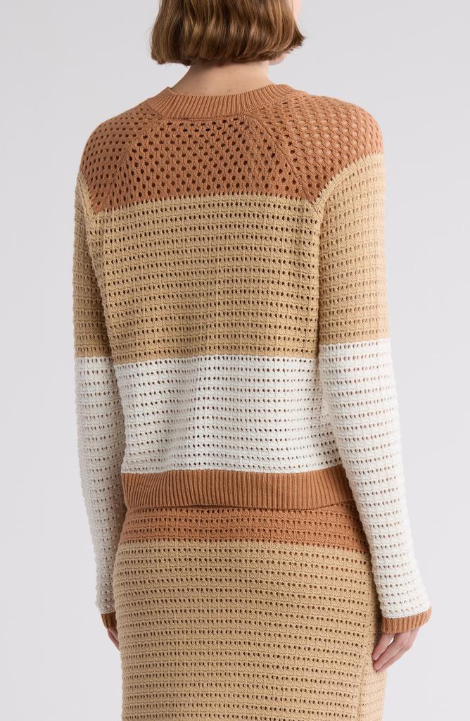 RACHEL Rachel Roy Colorblock Open Knit Sweater