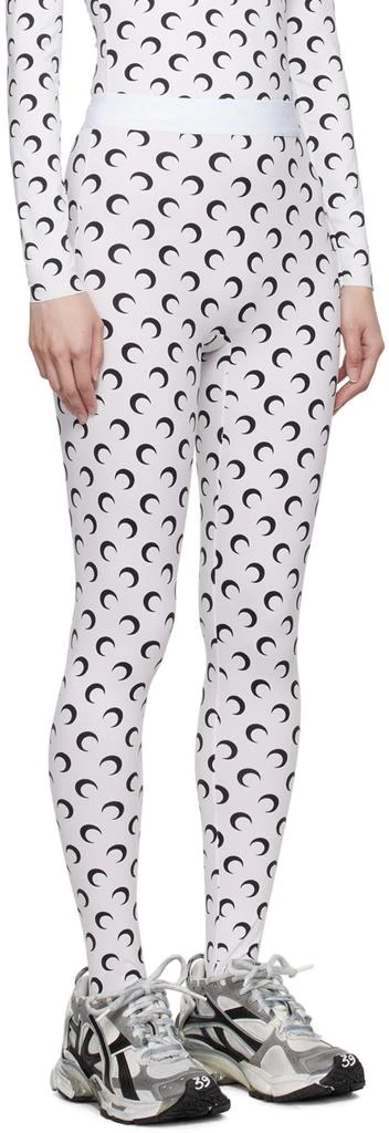 MARINE SERRE White All Over Moon Leggings 2