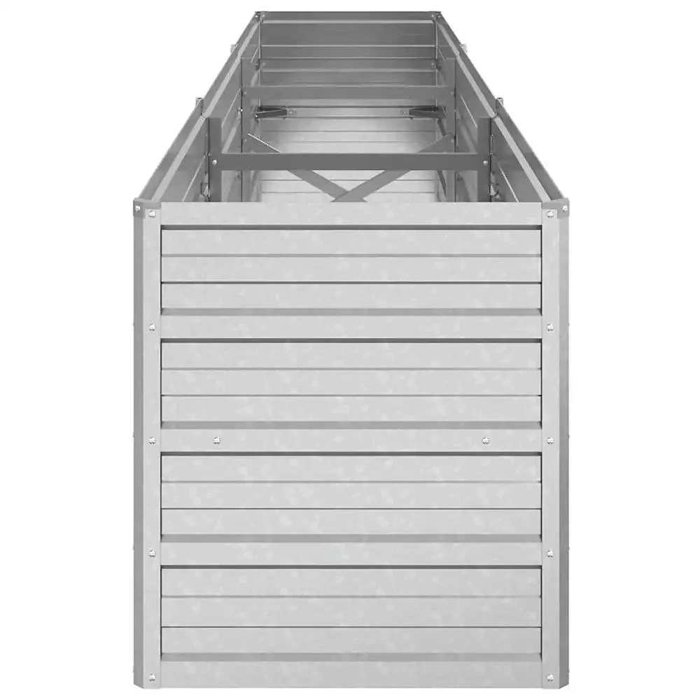 vidaXL Garden Raised Bed Galvanized Steel Outdoor Planter 5