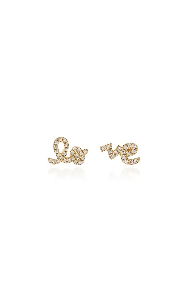 Sydney Evan Sydney Evan - Love 14K Gold Diamond Stud Earrings - Gold - OS - Moda Operandi - Gifts For Her 1