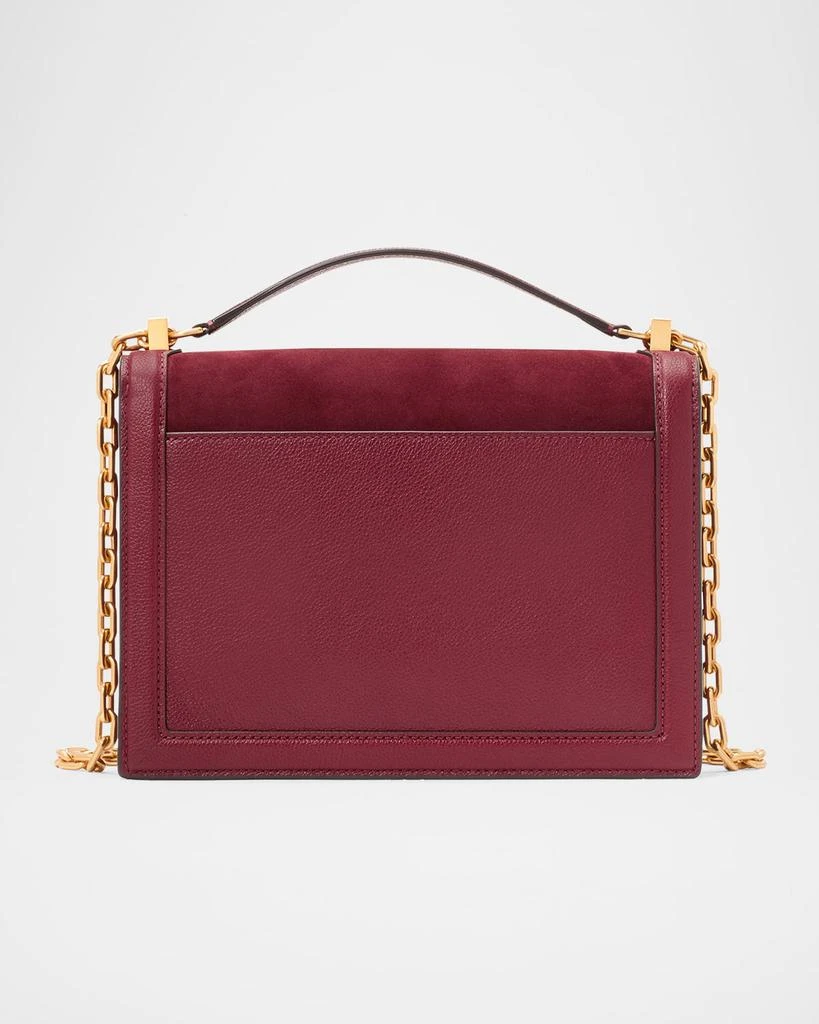 Kate Spade deco pebbled leather & suede shoulder bag 4