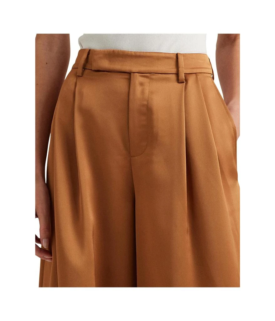 Lauren Ralph Lauren Pleated Satin Charmeuse Wide-Leg Pants 3