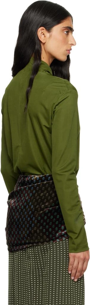 Dries Van Noten Green Jersey Turtleneck 3