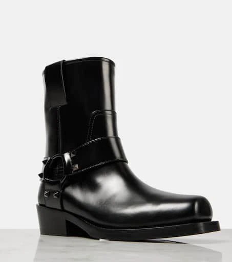Valentino Rockstud leather biker boots 5