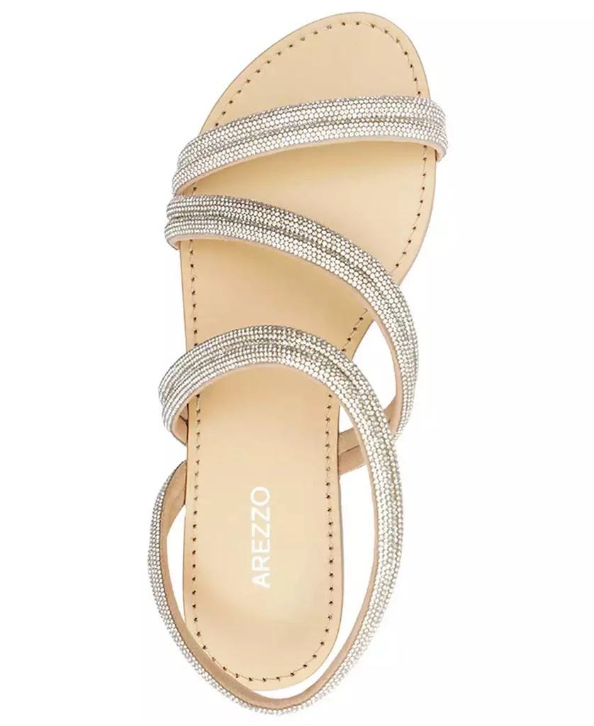 Arezzo Women's Mikayla Rhinestone Flat Sandals 4