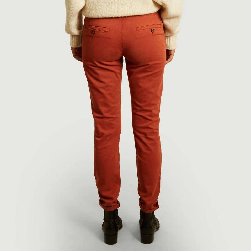 Reiko Sandy 2 Basic chino trousers Red ochre REIKO 3