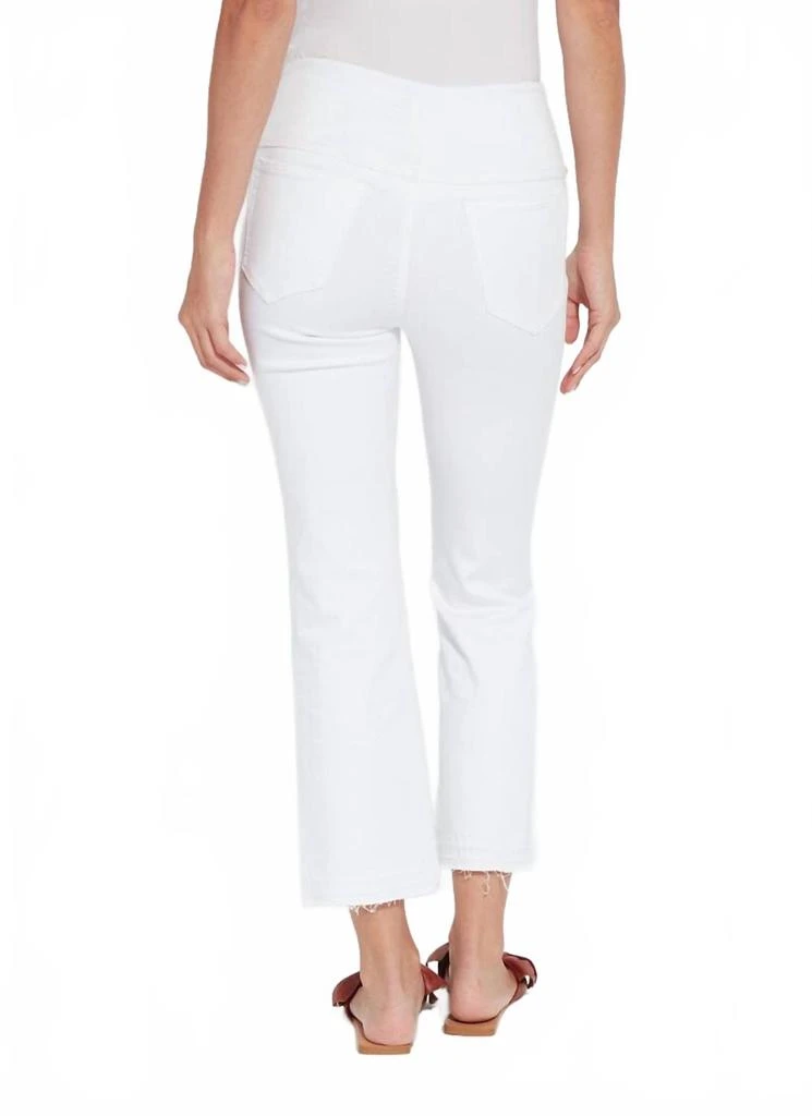 Lyssé Ankle Denim Baby Boot Cut Jeans In White 2