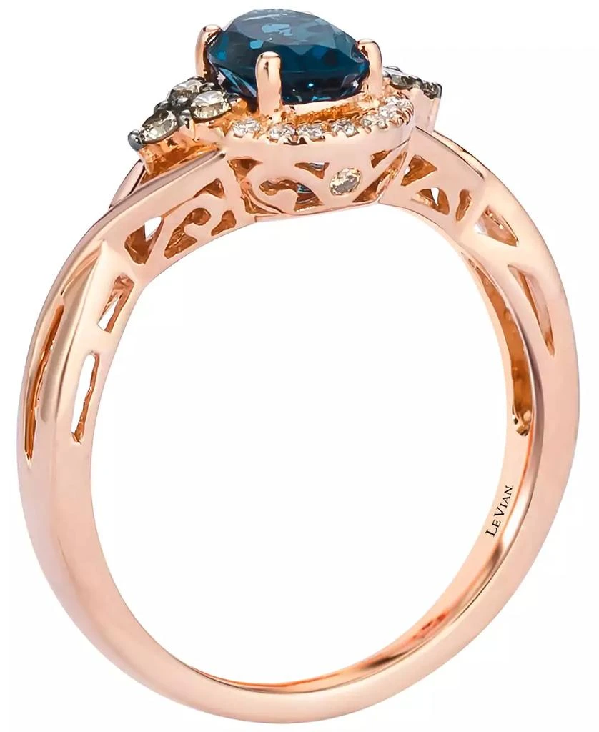 Le Vian London Blue Topaz (.70 ct. t.w.), Chocolate Diamond (.13 ct. t.w.) and Chocolate Diamond Ring (.13 ct. t.w.) in 14k Strawberry Gold 2