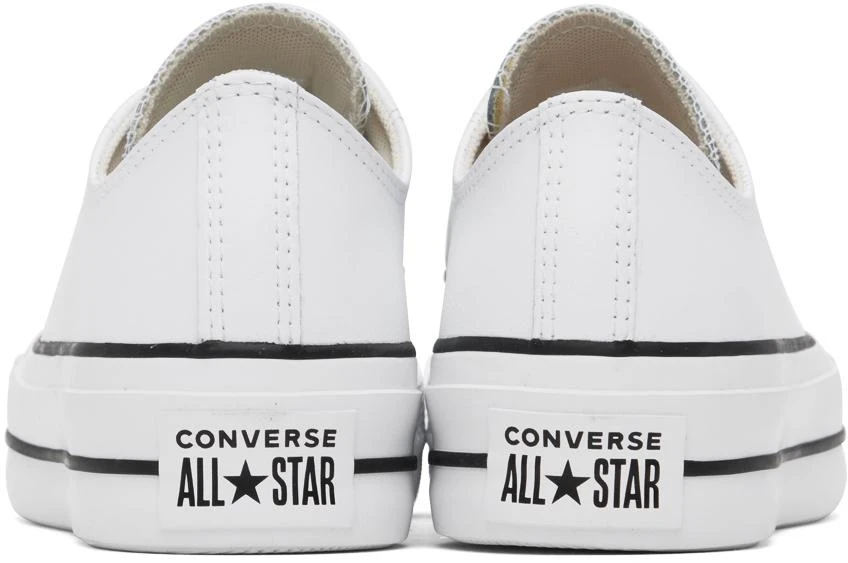 Converse White Chuck Taylor All Star Platform Leather Low Top Sneakers 2
