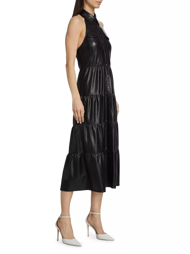 Alice + Olivia Miranda Faux-Leather Midi-Dress 4
